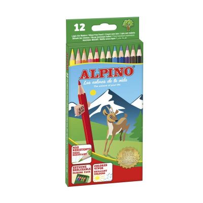 LÁPIZ ESCOLAR ALPINO CAJA 12 COLORES