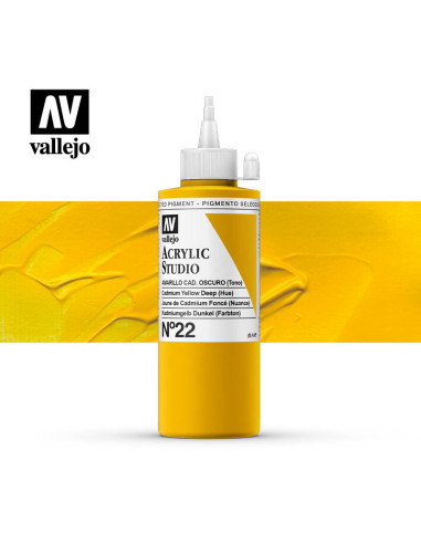 ACRILICO STUDIO VALLEJO 200ML AMARILLO CAD OSC 22