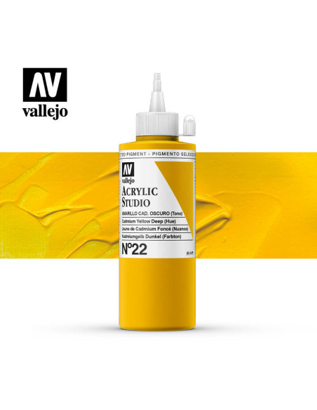 ACRILICO STUDIO VALLEJO 200ML AMARILLO CAD OSC 22