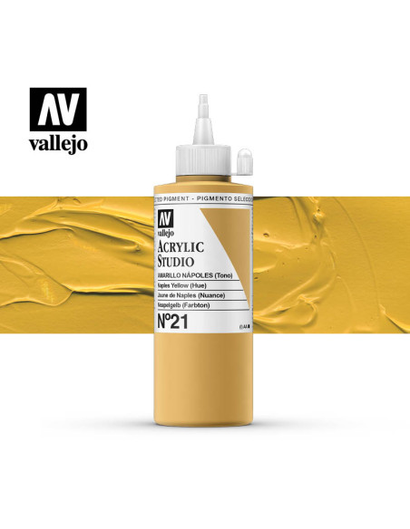 ACRILICO STUDIO VALLEJO 200ML AMARILLO NÁPOLES 21