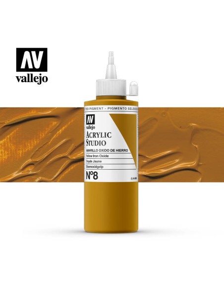 ACRILICO STUDIO VALLEJO 200ML AMARILLO ÓX HIERRO 8