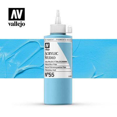 ACRILICO STUDIO VALLEJO 200ML AZUL PÁLIDO FTALO 55