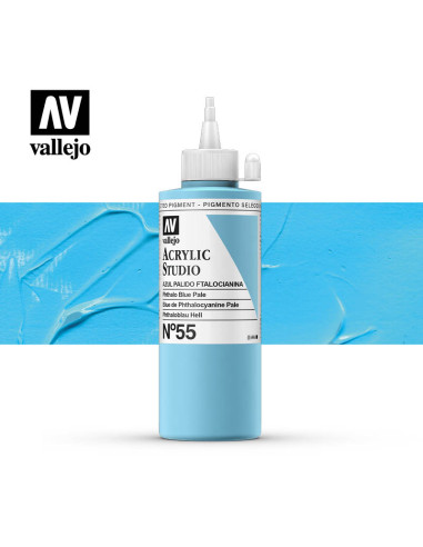 ACRILICO STUDIO VALLEJO 200ML AZUL PÁLIDO FTALO 55