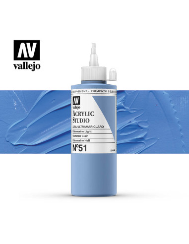 ACRILICO STUDIO VALLEJO 200ML AZUL ULTRAMAR CLA 51