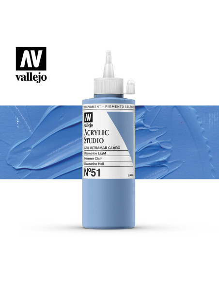 ACRILICO STUDIO VALLEJO 200ML AZUL ULTRAMAR CLA 51