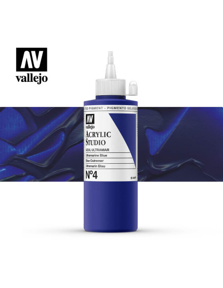 ACRILICO STUDIO VALLEJO 200ML AZUL ULTRAMAR 4