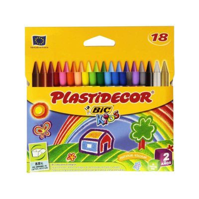 CERAS PLASTIDECOR CAJA 18 COLORES