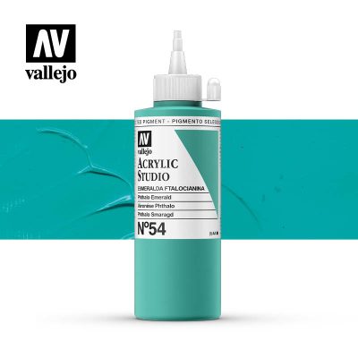 ACRILICO STUDIO VALLEJO 200ML ESMERALDA FTALO 54