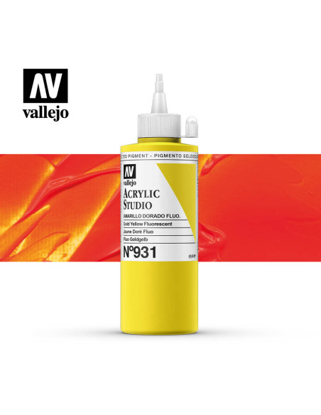 ACRILICO STUDIO VALLEJO 200ML AMA DORADO FLUOR 931