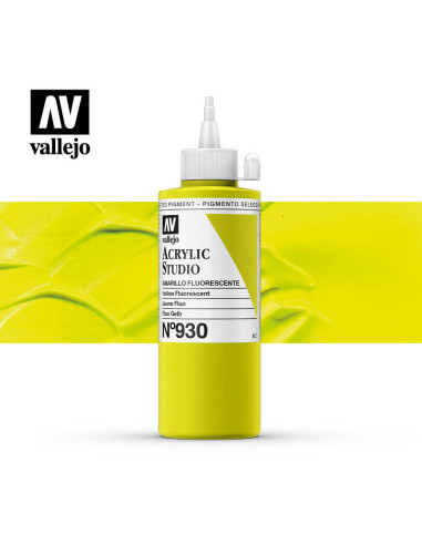 ACRILICO STUDIO VALLEJO 200ML AMARILLO FLUOR 930
