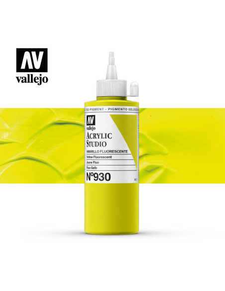 ACRILICO STUDIO VALLEJO 200ML AMARILLO FLUOR 930