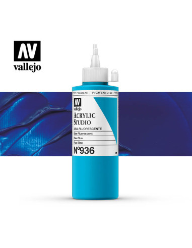 ACRILICO STUDIO VALLEJO 200ML AZUL FLUOR 936