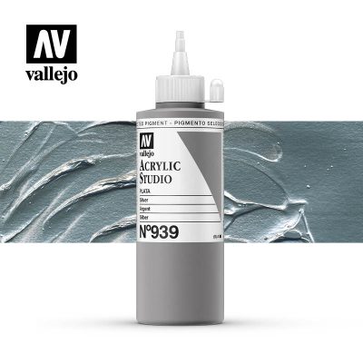 ACRILICO STUDIO VALLEJO 200ML PLATA 939
