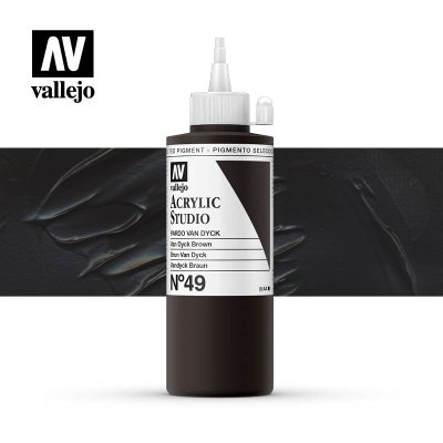 ACRILICO STUDIO VALLEJO 200ML PARDO VAN DYCK 49