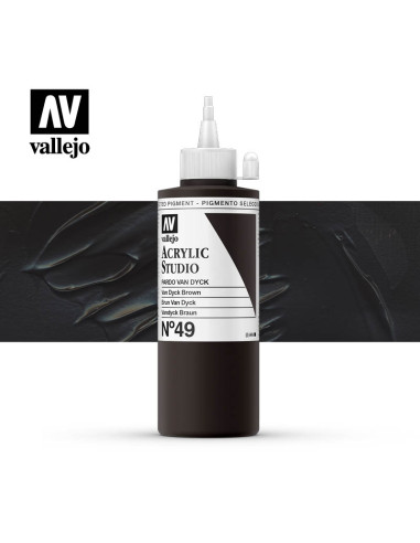 ACRILICO STUDIO VALLEJO 200ML PARDO VAN DYCK 49