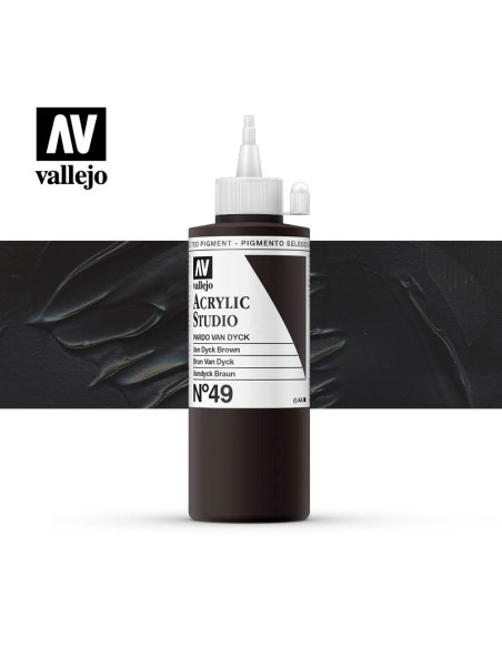 ACRILICO STUDIO VALLEJO 200ML PARDO VAN DYCK 49