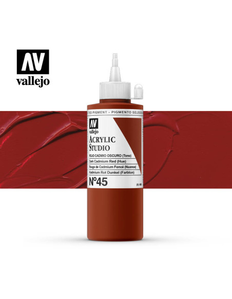 ACRILICO STUDIO VALLEJO 200ML ROJO CAD OS 45