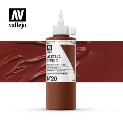 ACRILICO STUDIO VALLEJO 200ML SIENA TOSTADA 20