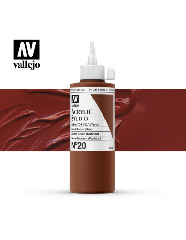 ACRILICO STUDIO VALLEJO 200ML SIENA TOSTADA 20