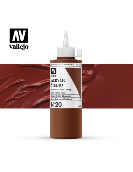 ACRILICO STUDIO VALLEJO 200ML SIENA TOSTADA 20
