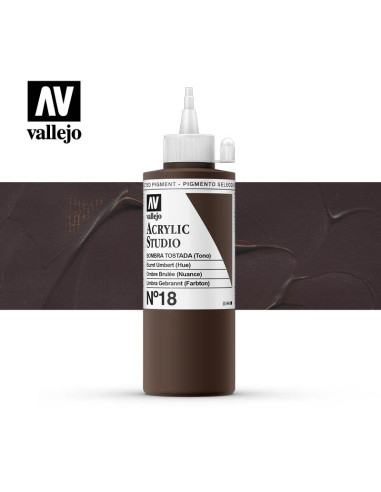 ACRILICO STUDIO VALLEJO 200ML SOMBRA TOSTADA 18