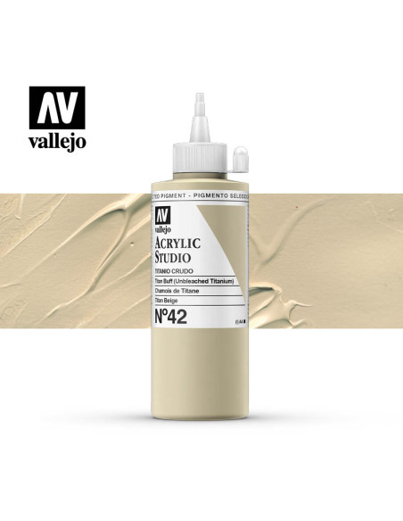 ACRILICO STUDIO VALLEJO 200ML TITANIO CRUDO 42