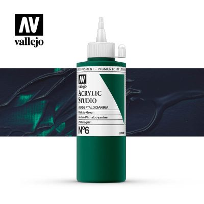 ACRILICO STUDIO VALLEJO 200ML VERDE FTALOCIANINA 6