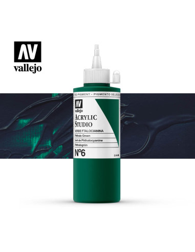 ACRILICO STUDIO VALLEJO 200ML VERDE FTALOCIANINA 6