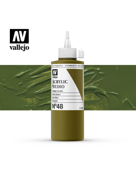ACRILICO STUDIO VALLEJO 200ML VERDE OLIVA 48