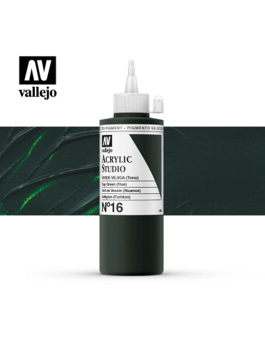 ACRILICO STUDIO VALLEJO 200ML VERDE VEJIGA TONO  1