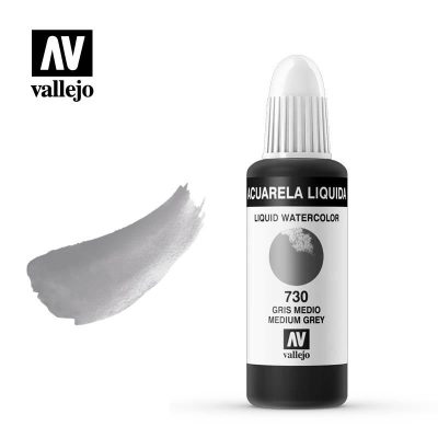 ACUARELA LÍQUIDA VALLEJO 32ML GRIS MEDIO 730