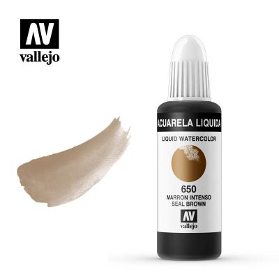 ACUARELA LÍQUIDA VALLEJO 32ML MARRÓN INTENSO 650