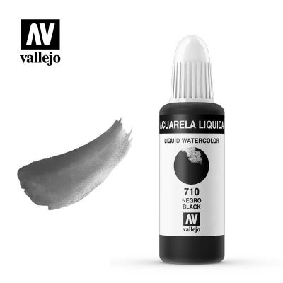 ACUARELA LÍQUIDA VALLEJO 32ML NEGRO 710