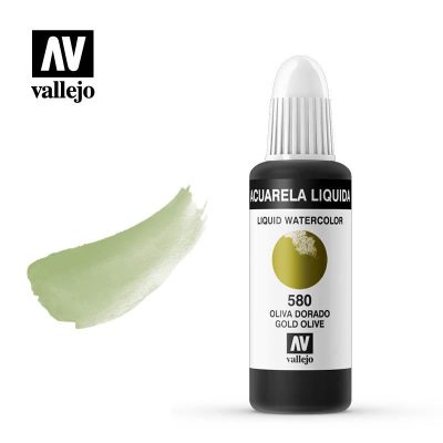 ACUARELA LÍQUIDA VALLEJO 32ML OLIVA DORADA 580