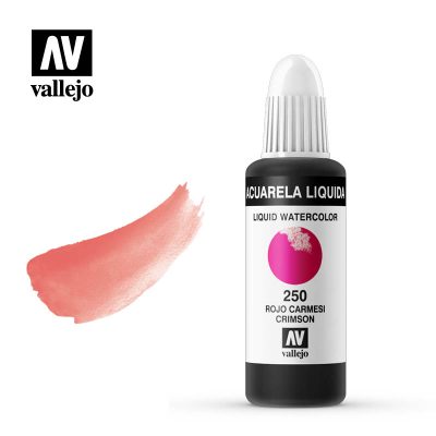 ACUARELA LÍQUIDA VALLEJO 32ML ROJO CARMESÍ 250