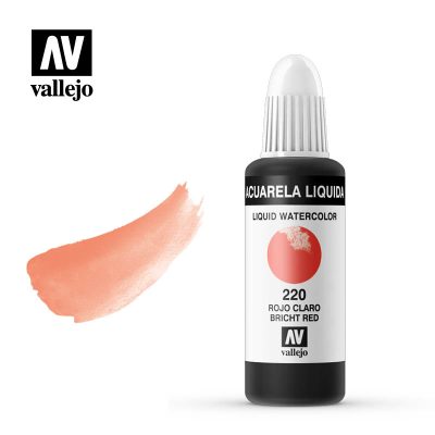 ACUARELA LÍQUIDA VALLEJO 32ML ROJO CLARO 220