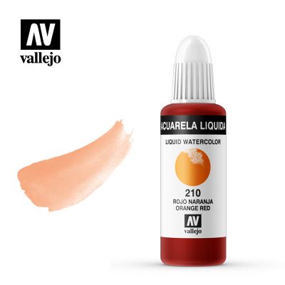 ACUARELA LÍQUIDA VALLEJO 32ML ROJO NARANJA 210