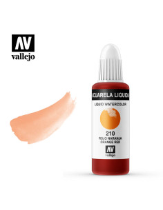ACUARELA LÍQUIDA VALLEJO 32ML ROJO NARANJA 210