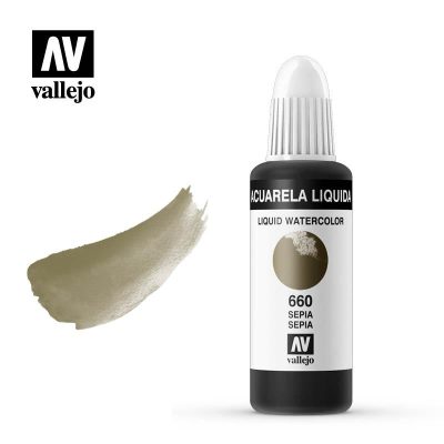 ACUARELA LÍQUIDA VALLEJO 32ML SEPIA 660