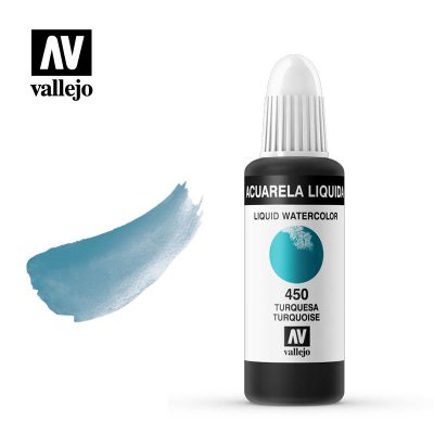 ACUARELA LÍQUIDA VALLEJO 32ML TURQUESA 450