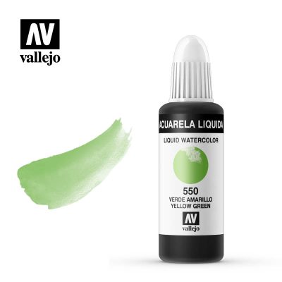 ACUARELA LÍQUIDA VALLEJO 32ML VERDE AMARILLO 550