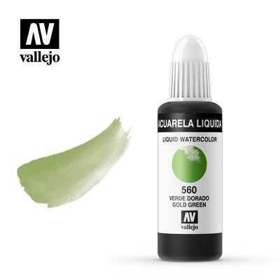 ACUARELA LÍQUIDA VALLEJO 32ML VERDE DORARDO 560
