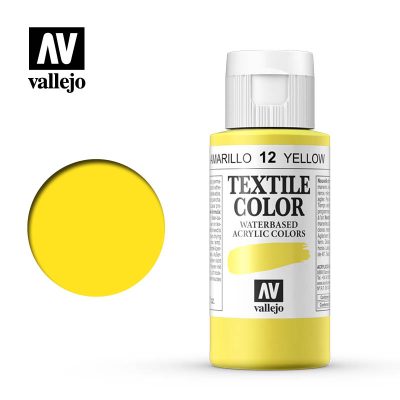 TEXTIL COLOR VALLEJO 60ML AMARILLO  OPACO  12