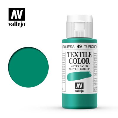 TEXTIL COLOR VALLEJO 60ML TURQUESA  OPACO  49