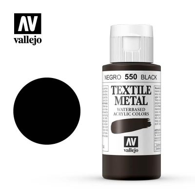 TEXTIL COLOR VALLEJO 60ML MET NEGRO 550