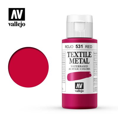 TEXTIL COLOR VALLEJO 60ML MET ROJO 531