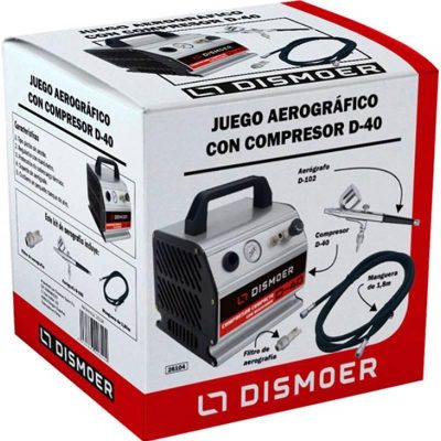 JUEGO AEROGRÁFICO DISMOER COMPRESOR D-40