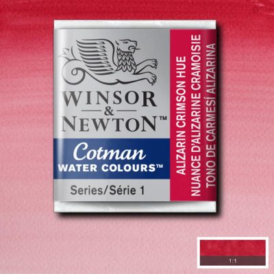 W&N ACUARELA COTMAN 1/2 GODET CARMESI ALIZARINA