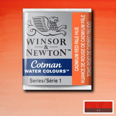 W&N ACUARELA COTMAN 1/2 GODET ROJO CADMIO PÁLIDO