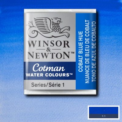 W&N ACUARELA COTMAN 1/2 GODET DE AZUL DE COBALTO